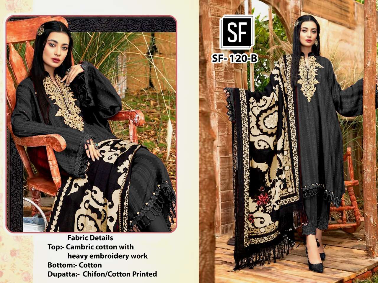 Sf-120 Colours Nx By Fashid Wholesale Pakistani Suits Beautiful Fancy Colorful Stylish Party Wear & Occasional Wear Cambric Cotton Embroidered Dresses At Wholesale Price