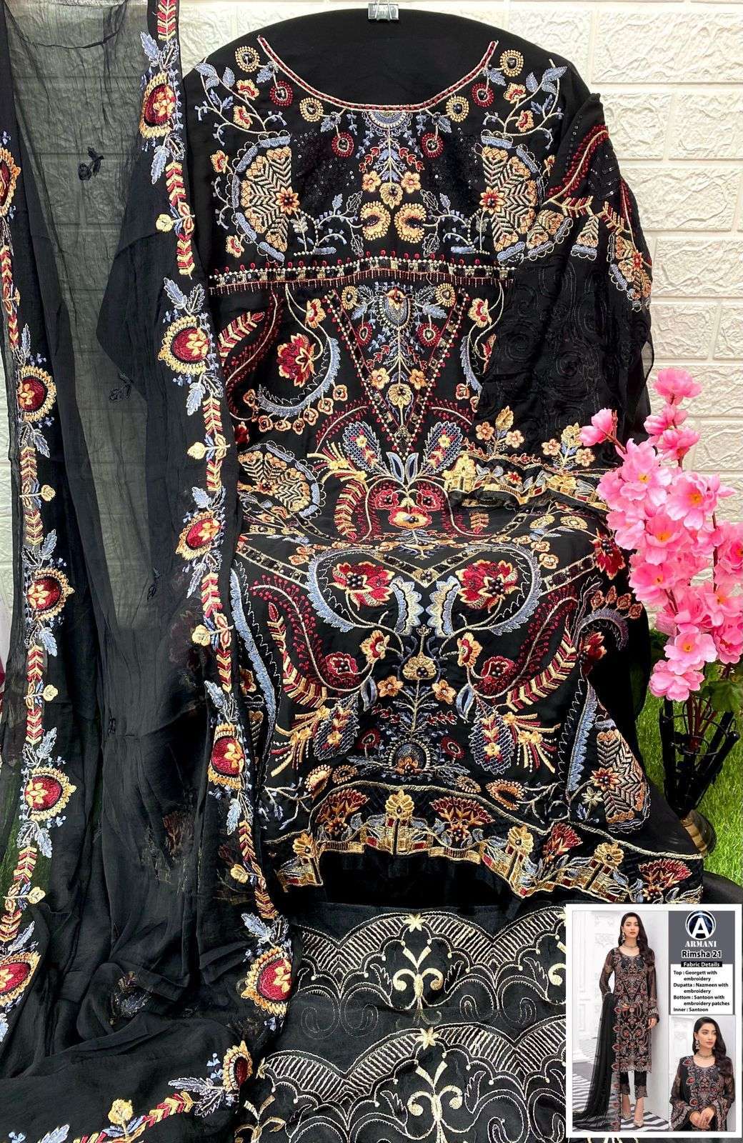 Rimsha 21 By Armani Pakistani Suits Beautiful Fancy Colorful Stylish Party Wear & Occasional Wear Georgette Dresses At Wholesale Price