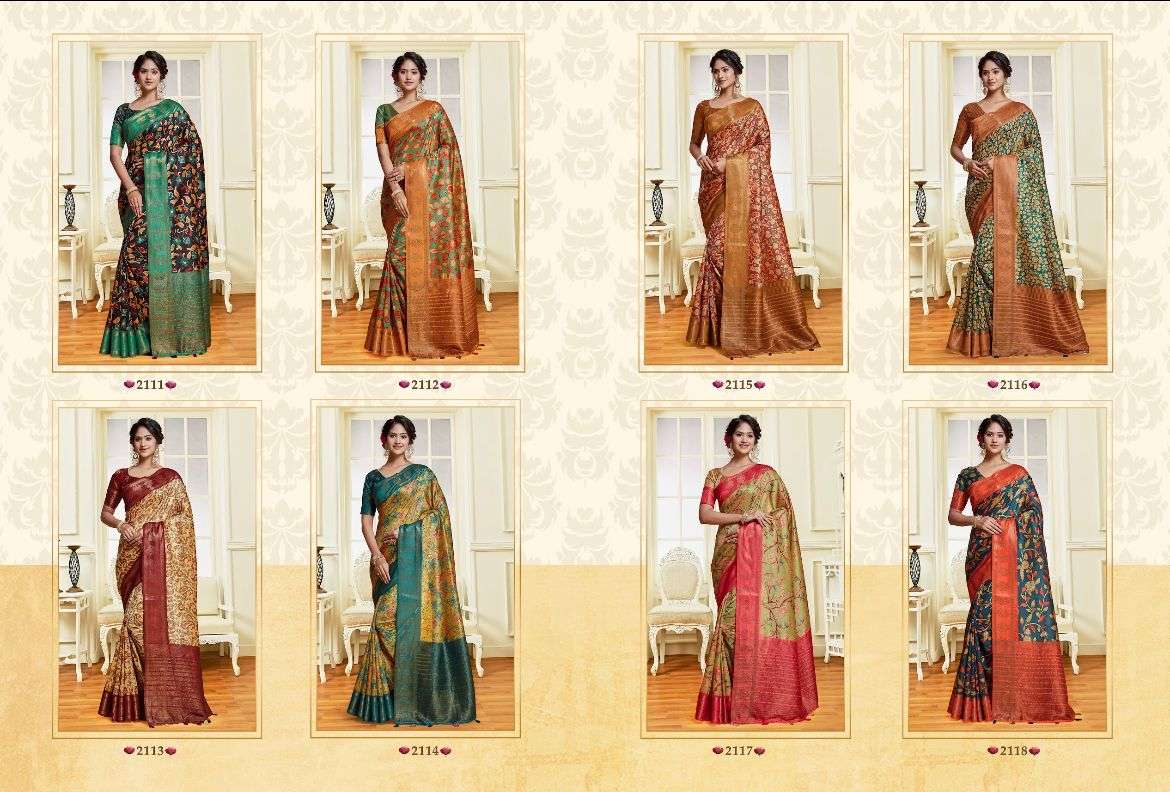 Charming Digital Vol-2 By Mintorsi 2111 To 2118 Series Indian Traditional Wear Collection Beautiful Stylish Fancy Colorful Party Wear & Occasional Wear Tussar Banarasi Sarees At Wholesale Price