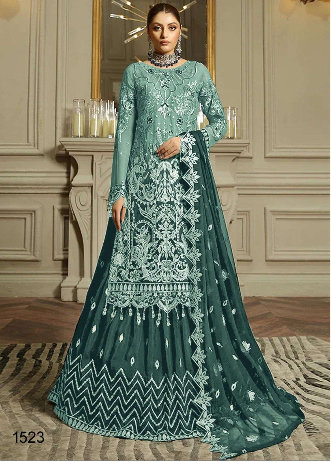 Sushma By Nazneen 1521 To 1525 Series Designer Suits Beautiful Fancy Colorful Stylish Party Wear & Occasional Wear Georgette Dresses At Wholesale Price