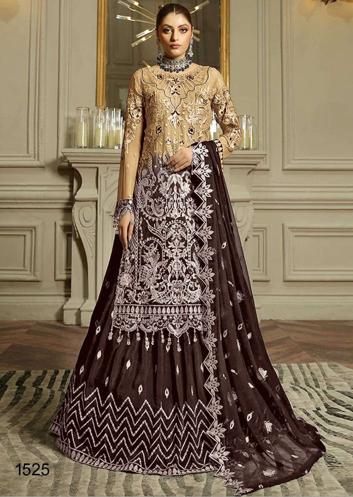Sushma By Nazneen 1521 To 1525 Series Designer Suits Beautiful Fancy Colorful Stylish Party Wear & Occasional Wear Georgette Dresses At Wholesale Price