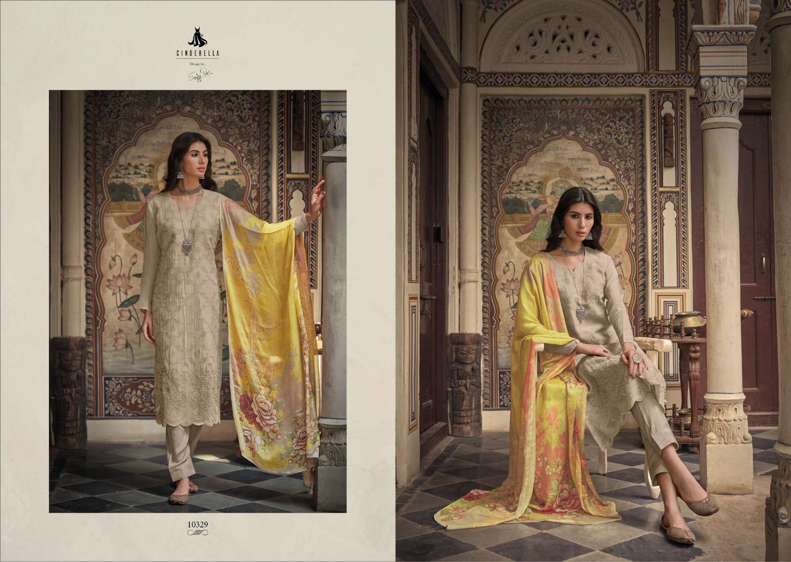 Afsanah By Cinderella 10326 To 10331 Series Designer Suits Beautiful Fancy Colorful Stylish Party Wear & Occasional Wear Pure Organza Dresses At Wholesale Price