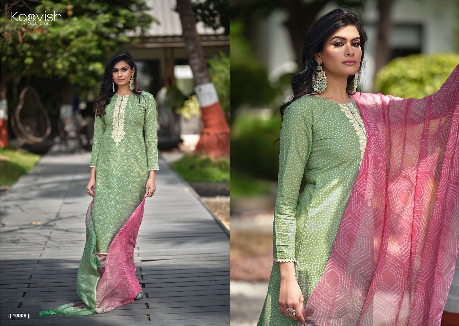 Rang Bandhej By Kaavish 10001 To 10009 Series Designer Suits Beautiful Fancy Colorful Stylish Party Wear & Occasional Wear Pure Lawn Cotton Dresses At Wholesale Price
