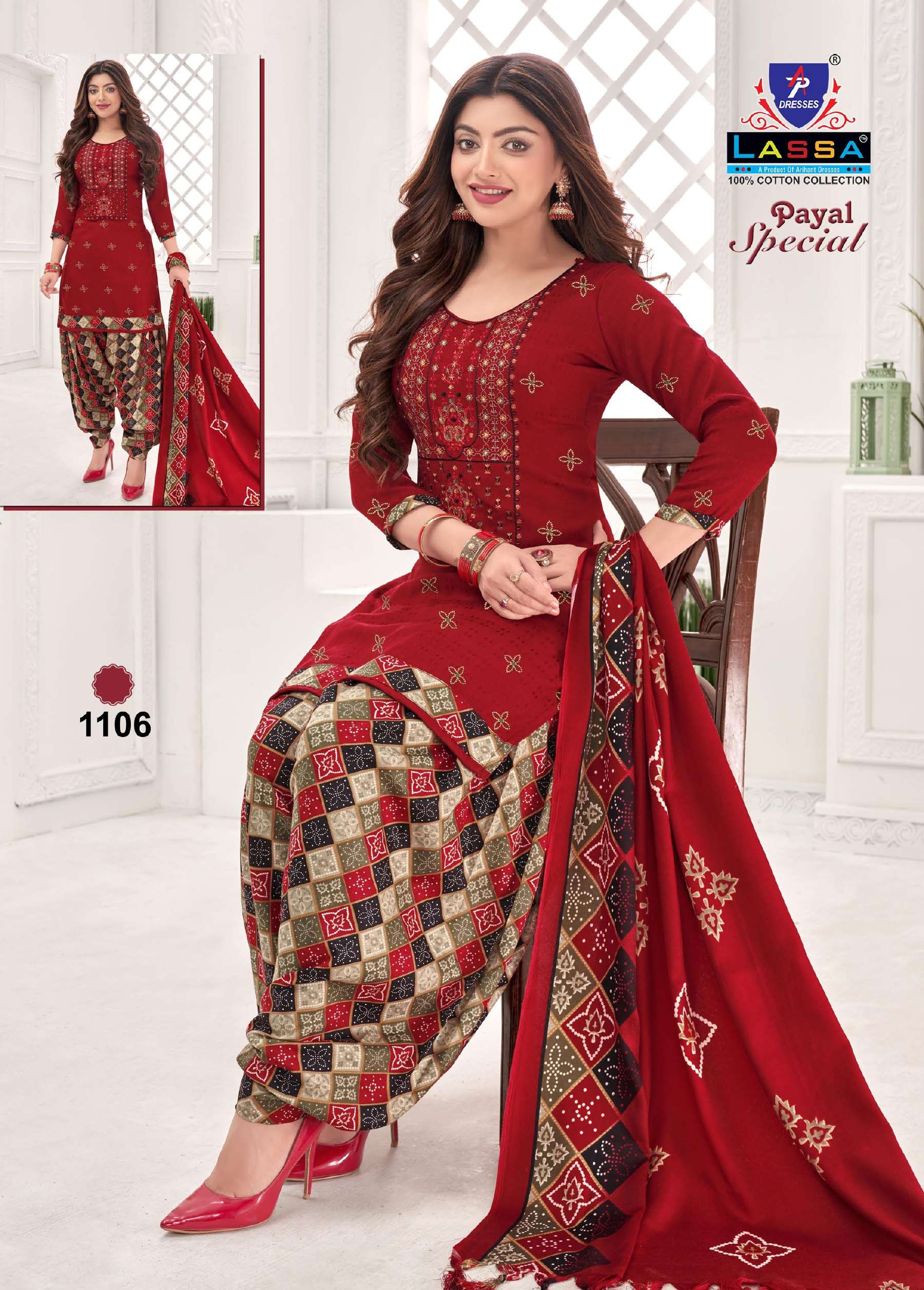 Payal Special Vol-11 By Lassa 1101 To 1110 Series Beautiful Festive Suits Colorful Stylish Fancy Casual Wear & Ethnic Wear Pure Cotton Print Dresses At Wholesale Price