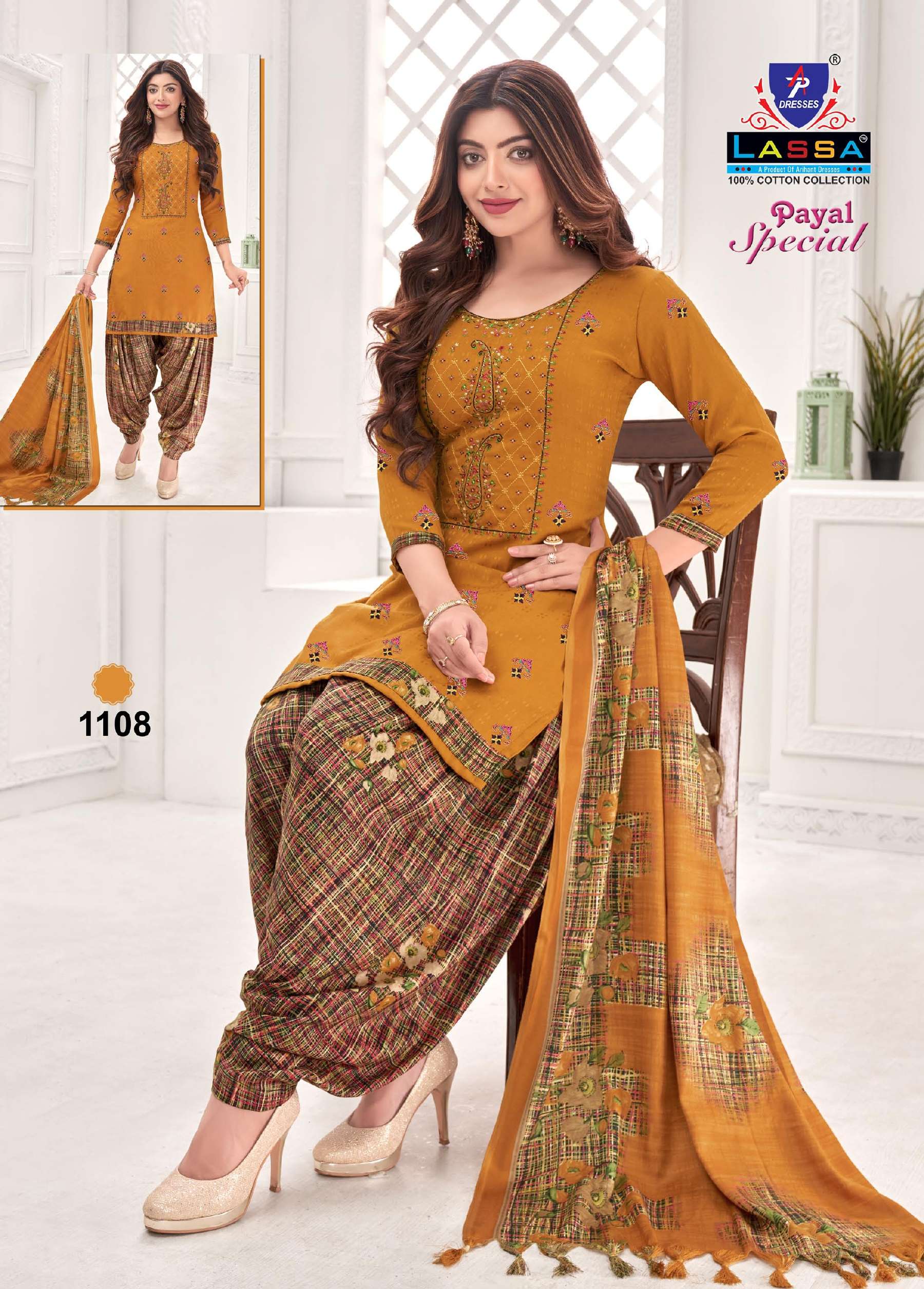 Payal Special Vol-11 By Lassa 1101 To 1110 Series Beautiful Festive Suits Colorful Stylish Fancy Casual Wear & Ethnic Wear Pure Cotton Print Dresses At Wholesale Price