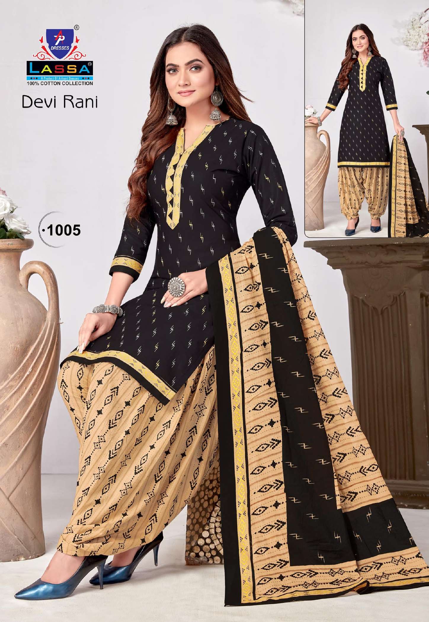 Devi Rani Vol-1 By Lassa 1001 To 1010 Series Beautiful Festive Suits Colorful Stylish Fancy Casual Wear & Ethnic Wear Pure Cotton Print Dresses At Wholesale Price