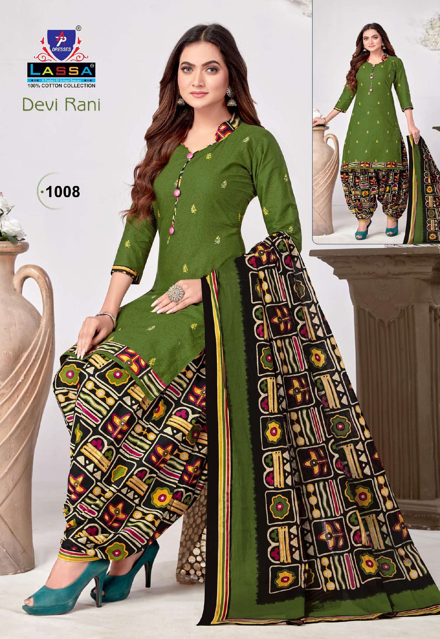 Devi Rani Vol-1 By Lassa 1001 To 1010 Series Beautiful Festive Suits Colorful Stylish Fancy Casual Wear & Ethnic Wear Pure Cotton Print Dresses At Wholesale Price