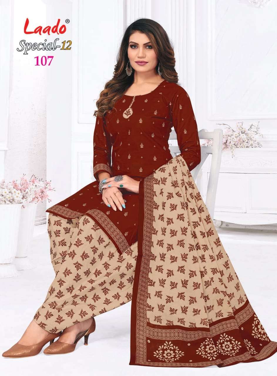 Special-12 Vol-1 By Laado 1001 To 1012 Series Beautiful Festive Suits Colorful Stylish Fancy Casual Wear & Ethnic Wear Pure Cotton Print Dresses At Wholesale Price