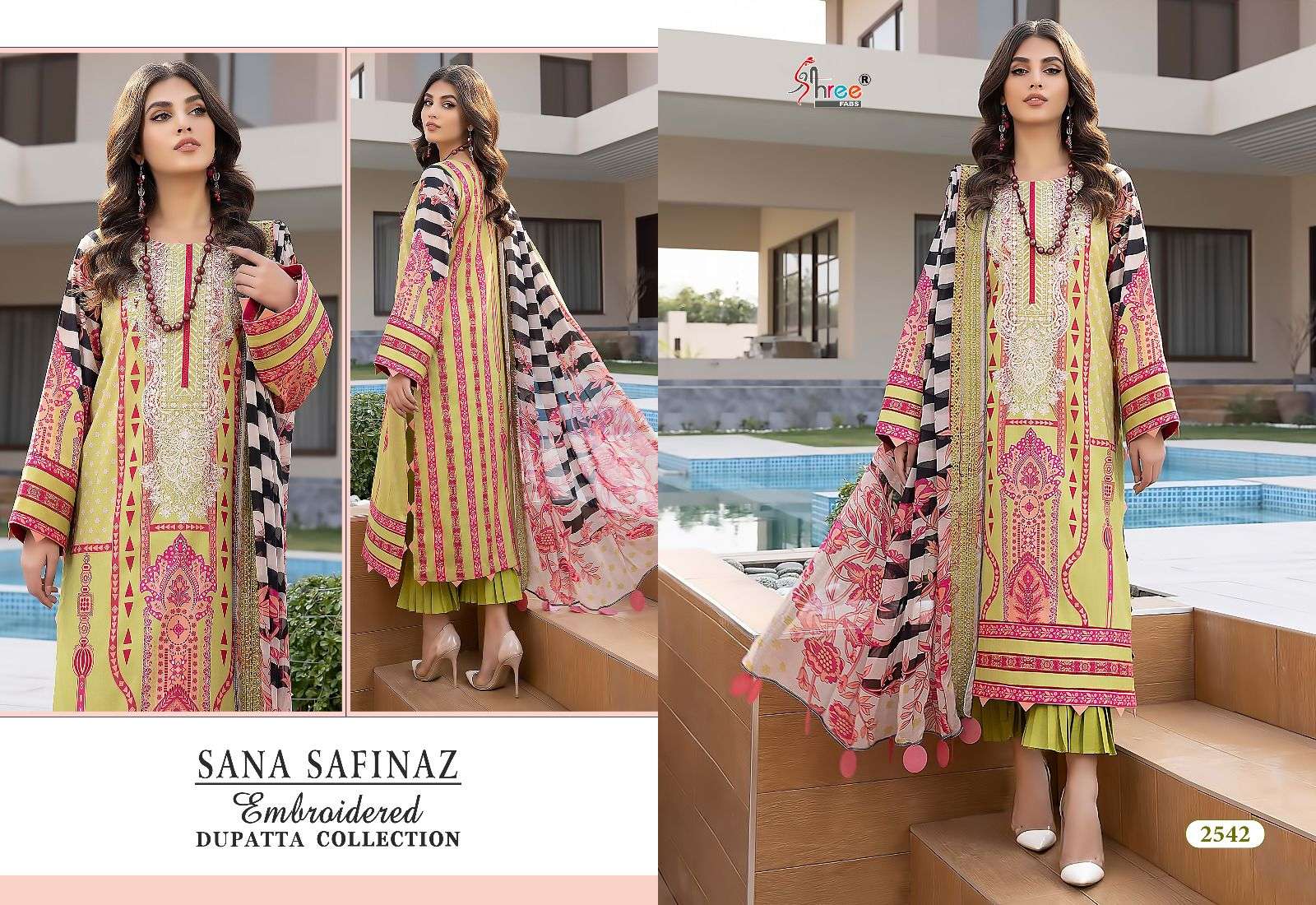 Sana Safinaz Embroidered Dupatta Collection By Shree Fabs 2537 To 2542 Series Beautiful Stylish Pakistani Suits Fancy Colorful Casual Wear & Ethnic Wear & Ready To Wear Pure Cotton Print With Embroidery Dresses At Wholesale Price