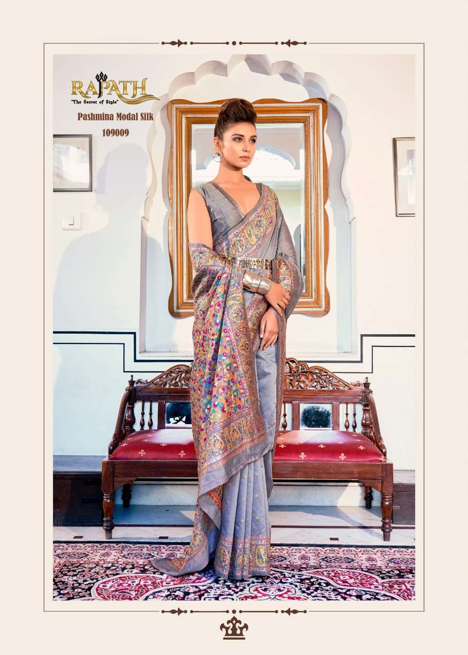 Kalakari Pashmina Silk By Rajpath 109001 To 109010 Series Indian Traditional Wear Collection Beautiful Stylish Fancy Colorful Party Wear & Occasional Wear Pashmina Silk Sarees At Wholesale Price