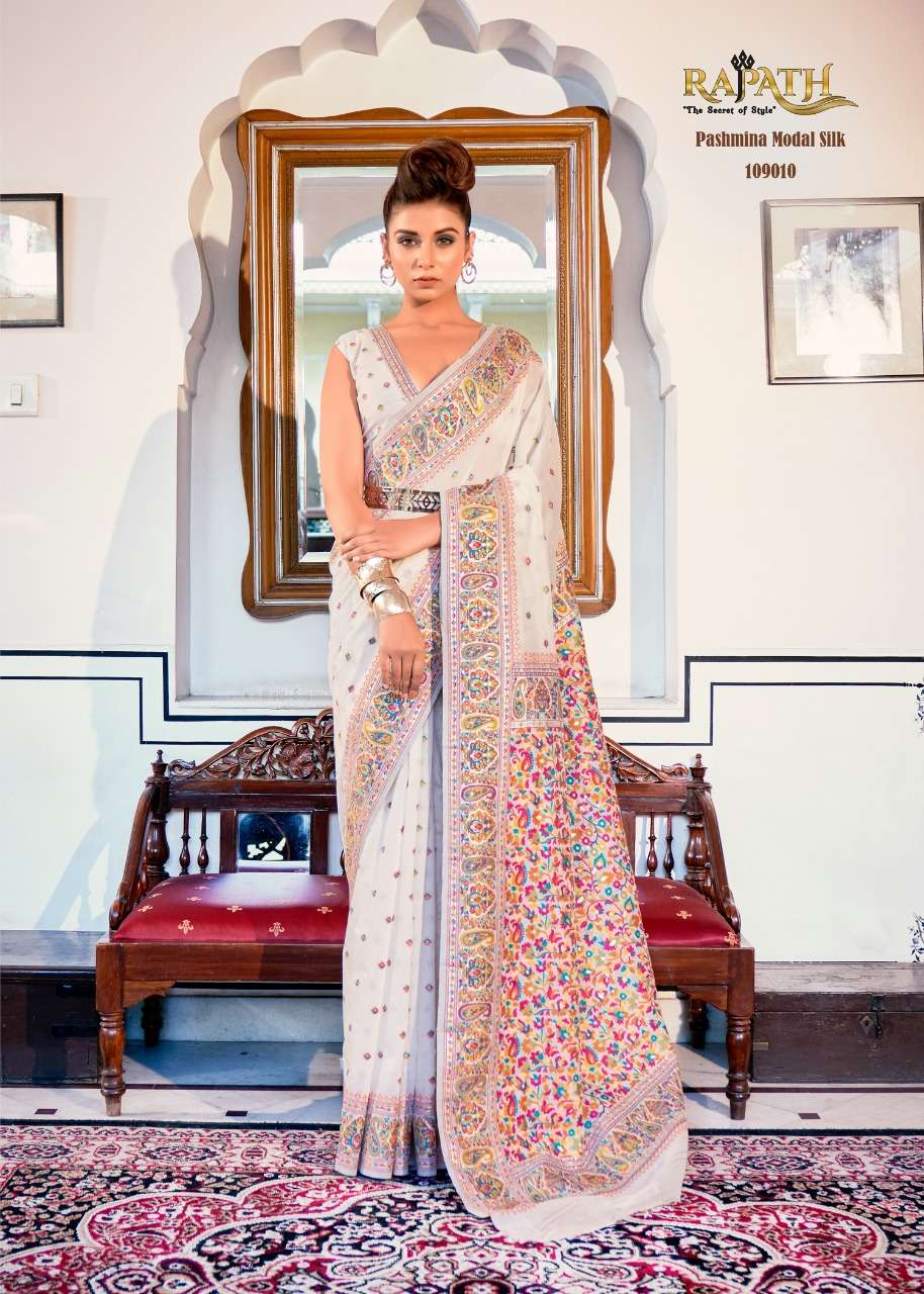 Kalakari Pashmina Silk By Rajpath 109001 To 109010 Series Indian Traditional Wear Collection Beautiful Stylish Fancy Colorful Party Wear & Occasional Wear Pashmina Silk Sarees At Wholesale Price