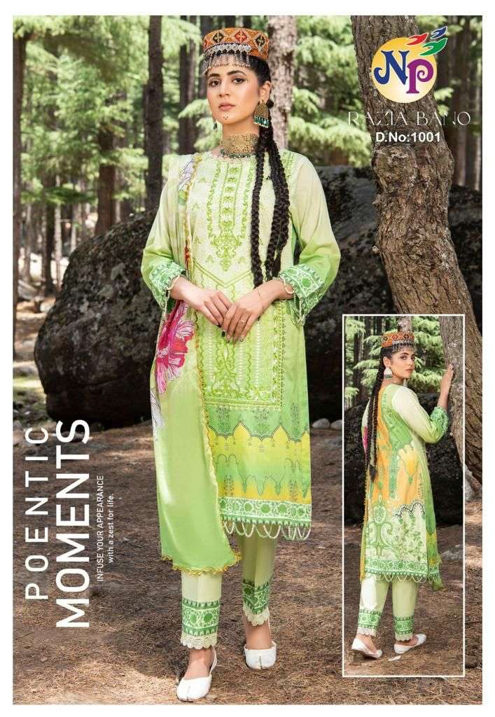 Razia Bano By Nand Gopal Prints 1001 To 1008 Series Beautiful Festive Suits Colorful Stylish Fancy Casual Wear & Ethnic Wear Lawn Cotton Print Dresses At Wholesale Price