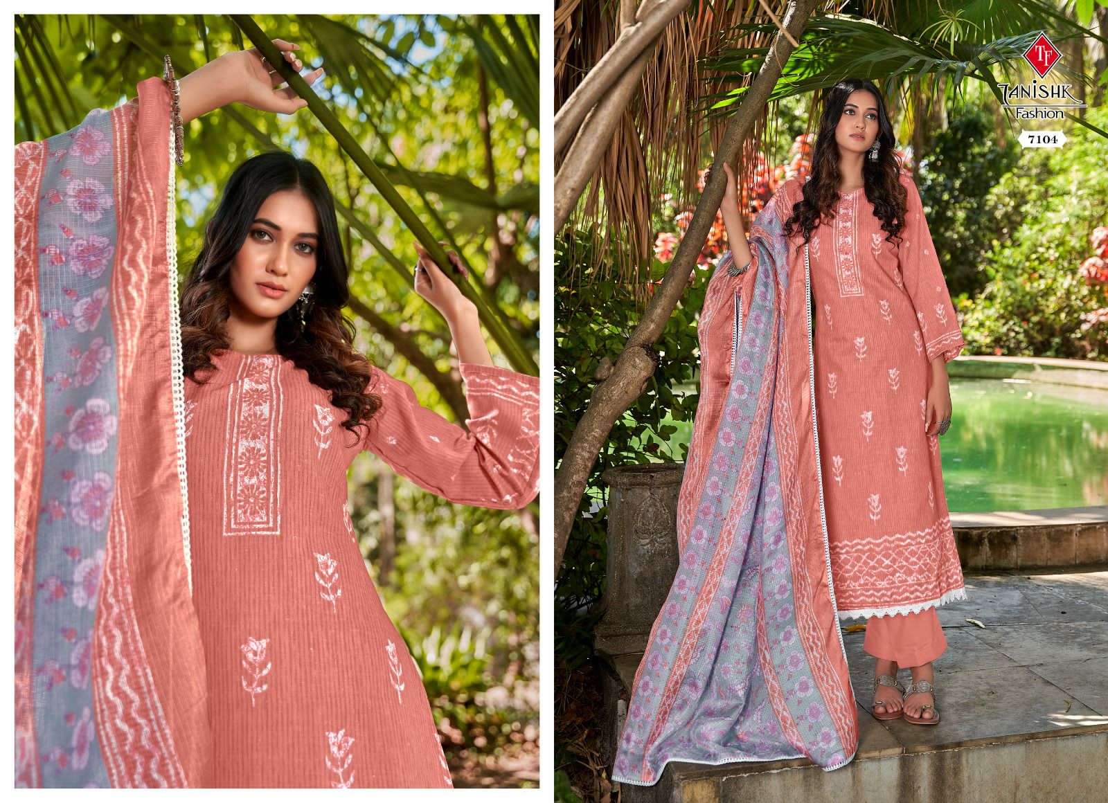 Sanah The Beauty By Tanishk Fashion 7101 To 7108 Series Beautiful Stylish Festive Suits Fancy Colorful Casual Wear & Ethnic Wear & Ready To Wear Pure Cotton Print Dresses At Wholesale Price