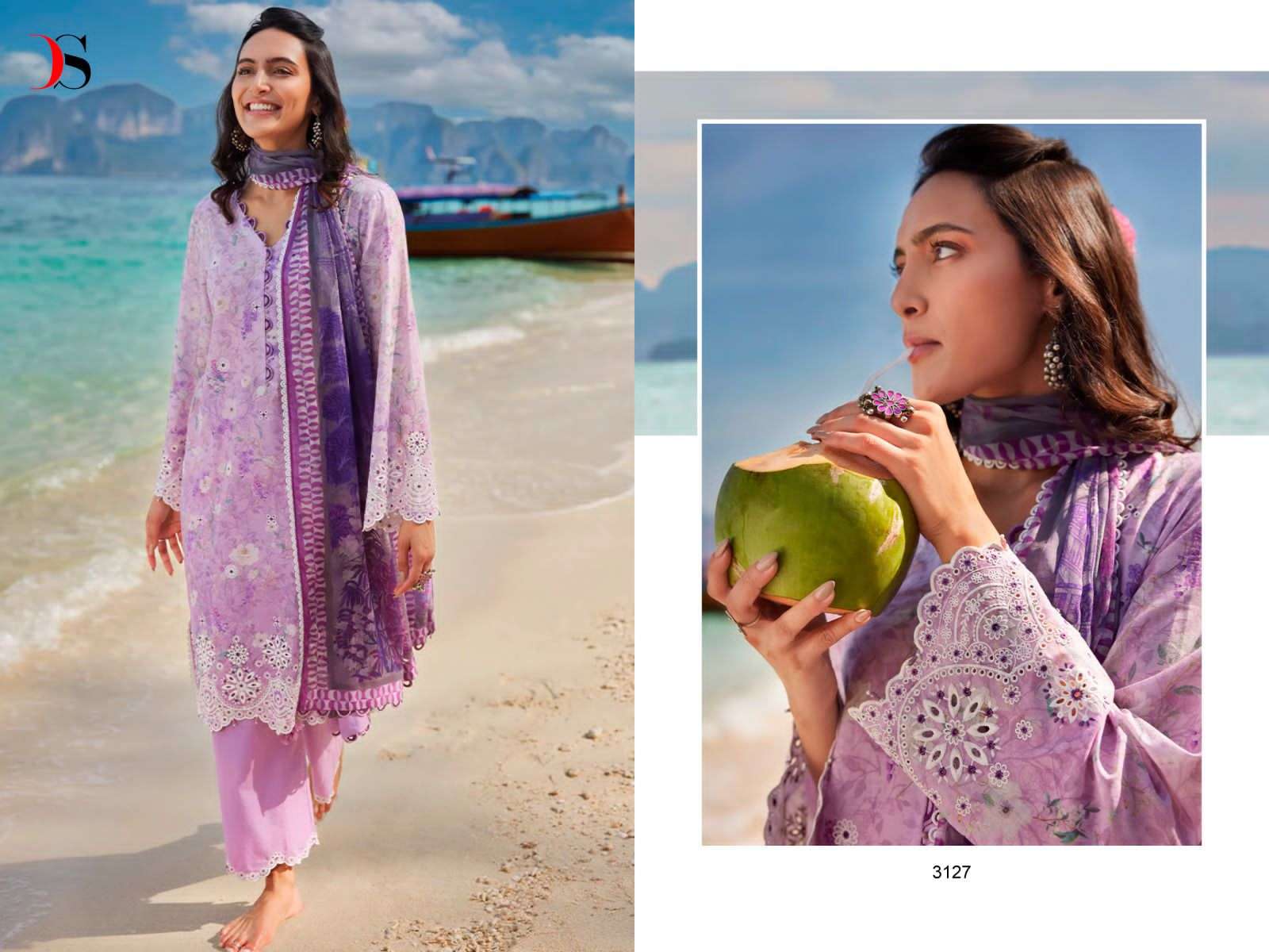 Image Chikankari-23 By Deepsy Suits 3121 To 3128 Series Beautiful Pakistani Suits Stylish Fancy Colorful Party Wear & Occasional Wear Pure Cotton With Embroidery Dresses At Wholesale Price