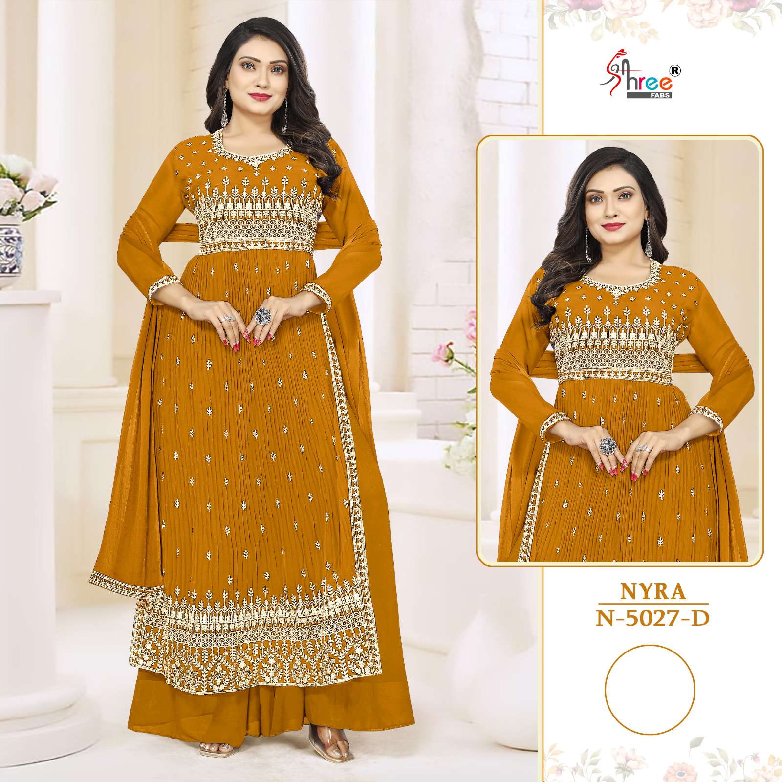 Shree Fabs Hit Design N-5027 Colours By Shree Fabs N-5027 To N-5027-D Series Beautiful Pakistani Suits Colorful Stylish Fancy Casual Wear & Ethnic Wear Faux Georgette Dresses At Wholesale Price