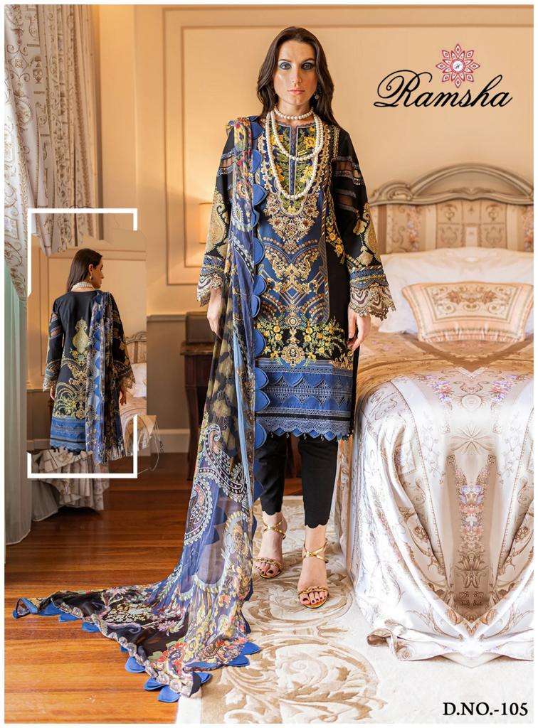 Farasha By Ramsha 101 To 106 Series Beautiful Pakistani Suits Colorful Stylish Fancy Casual Wear & Ethnic Wear Heavy Lawn Cotton Dresses At Wholesale Price