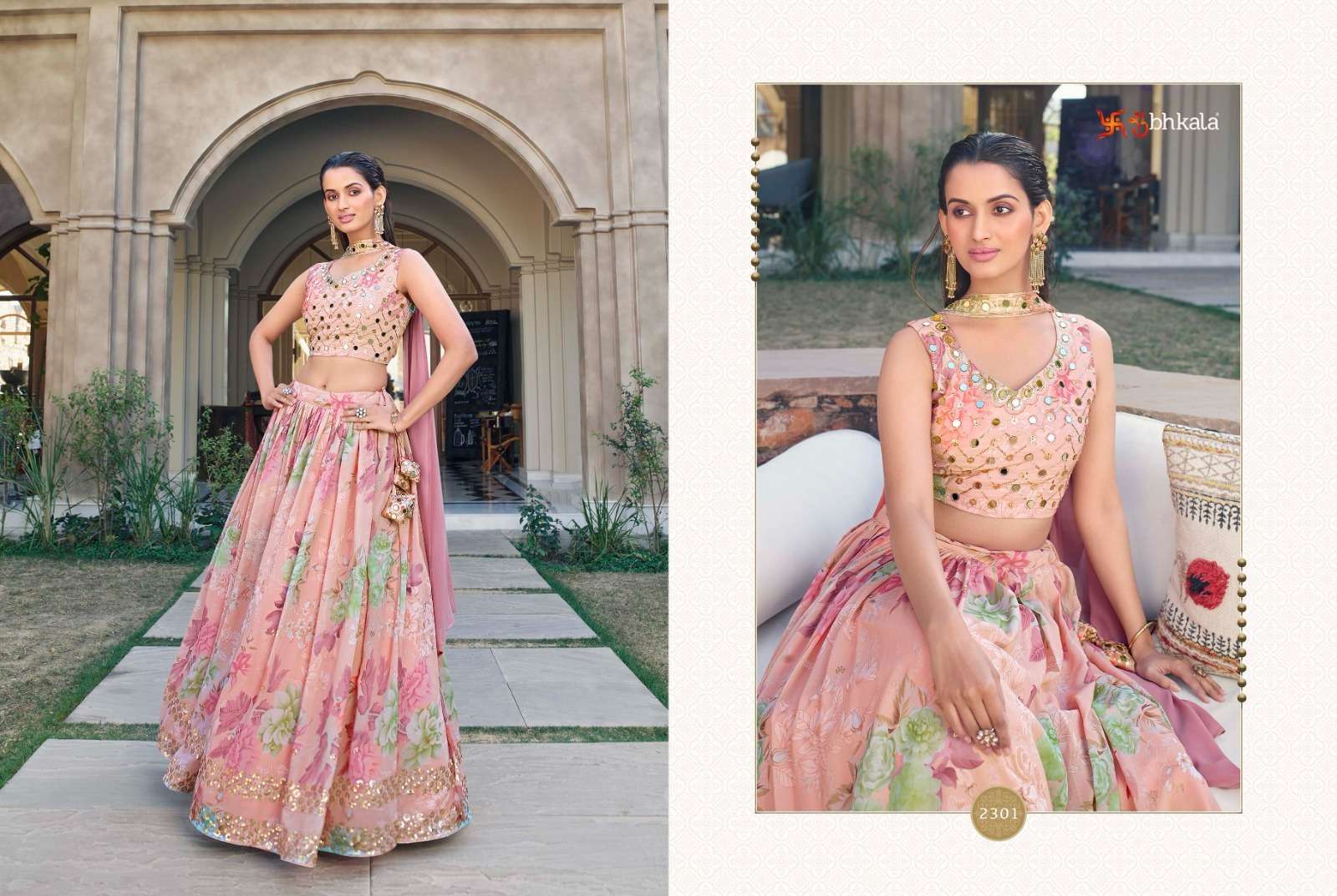 Bridesmaid Vol-30 By Shubhkala 2301 To 2306 Series Bridal Wear Collection Beautiful Stylish Colorful Fancy Party Wear & Occasional Wear Georgette Lehengas At Wholesale Price