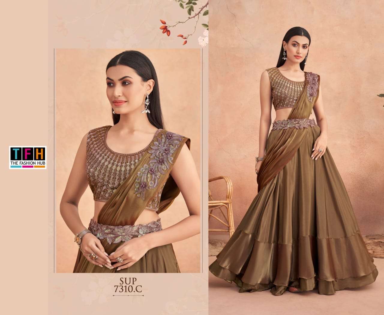 Super Star 7310 Colours By Tfh 7310-A To 7310-F Series Indian Traditional Wear Collection Beautiful Stylish Fancy Colorful Party Wear & Occasional Wear Fancy Sarees At Wholesale Price