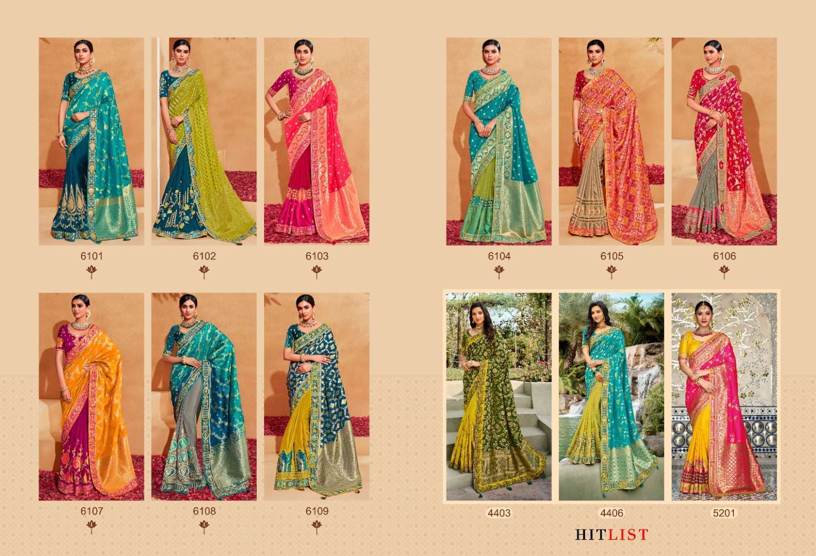 Anaara 6101 Series By Tathastu 6101 To 6109 Series Indian Traditional Wear Collection Beautiful Stylish Fancy Colorful Party Wear & Occasional Wear Fancy Sarees At Wholesale Price