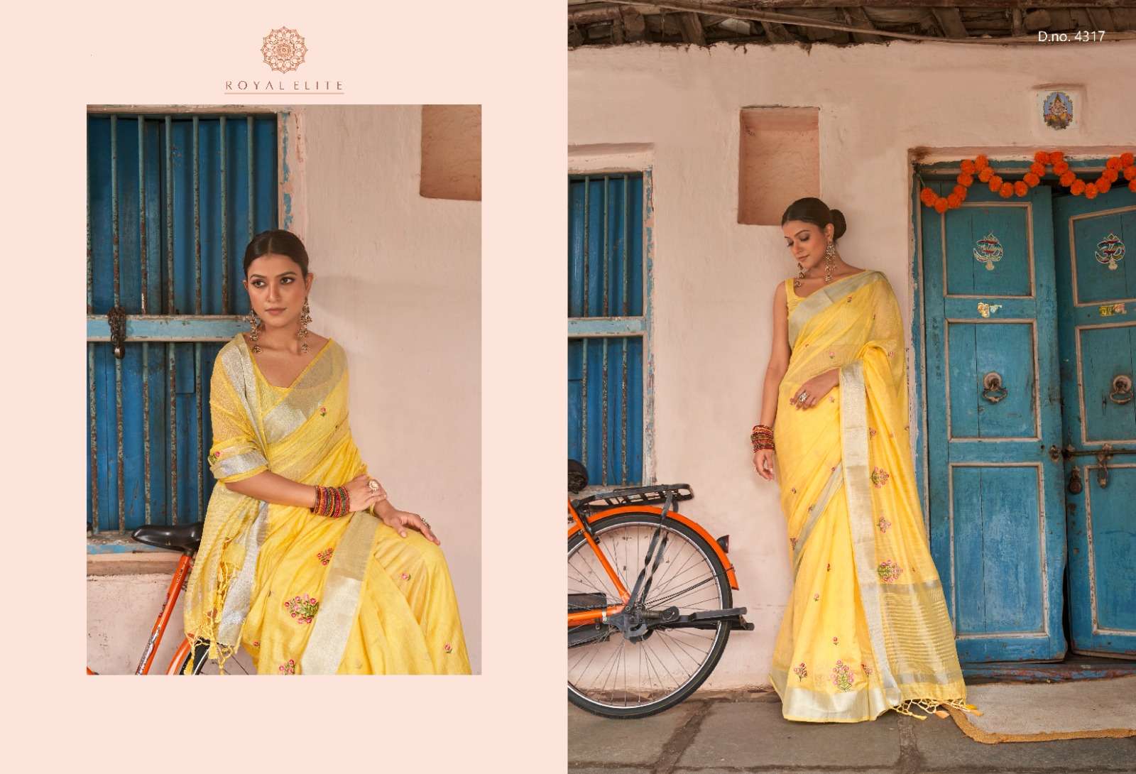 Sabiya Vol-3 By Royal Elite 4311 To 4318 Series Indian Traditional Wear Collection Beautiful Stylish Fancy Colorful Party Wear & Occasional Wear Linen Digital Print Sarees At Wholesale Price