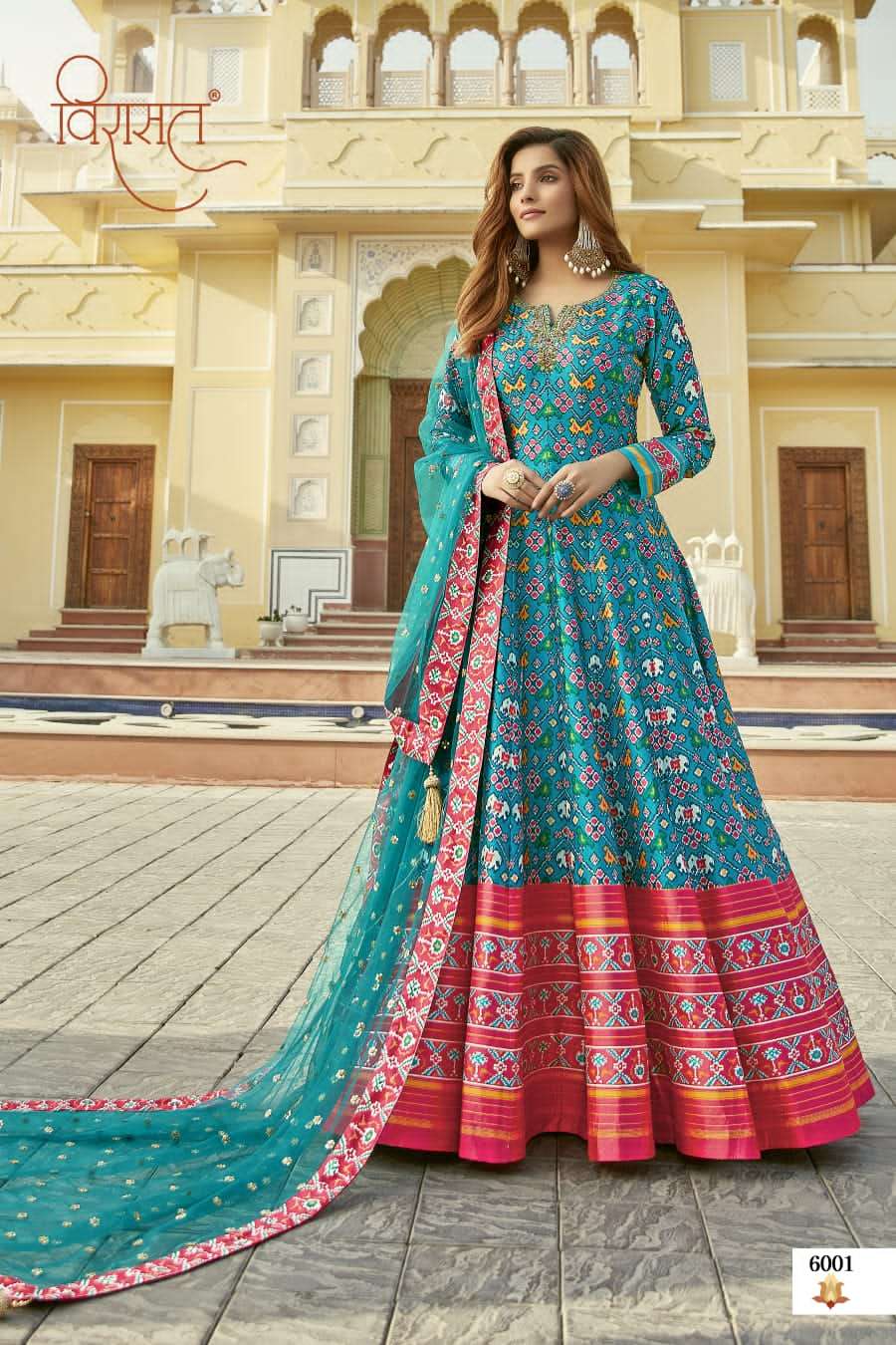 Padmasundari By Virasat 6001 To 6004 Series Designer Stylish Fancy Colorful Beautiful Party Wear & Ethnic Wear Collection Silk Gowns With Dupatta At Wholesale Price