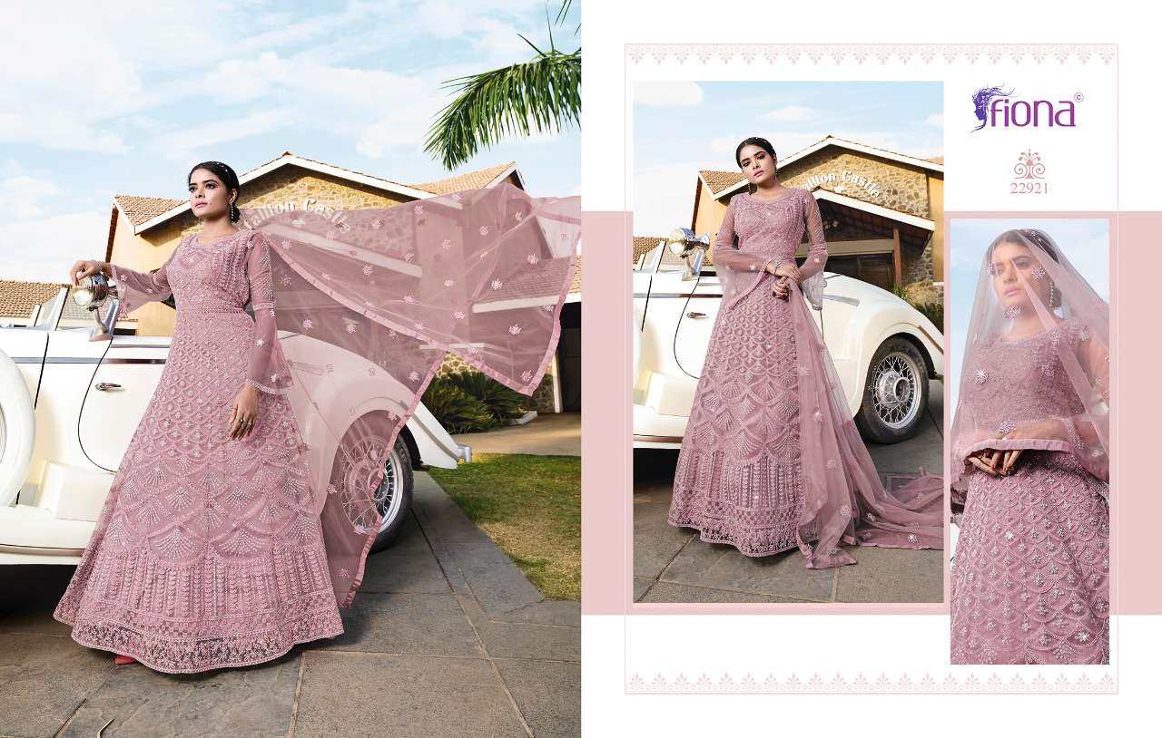 Florence By Fiona 22921 To 22924 Series Designer Stylish Fancy Colorful Beautiful Party Wear & Ethnic Wear Collection Net Gowns With Dupatta At Wholesale Price