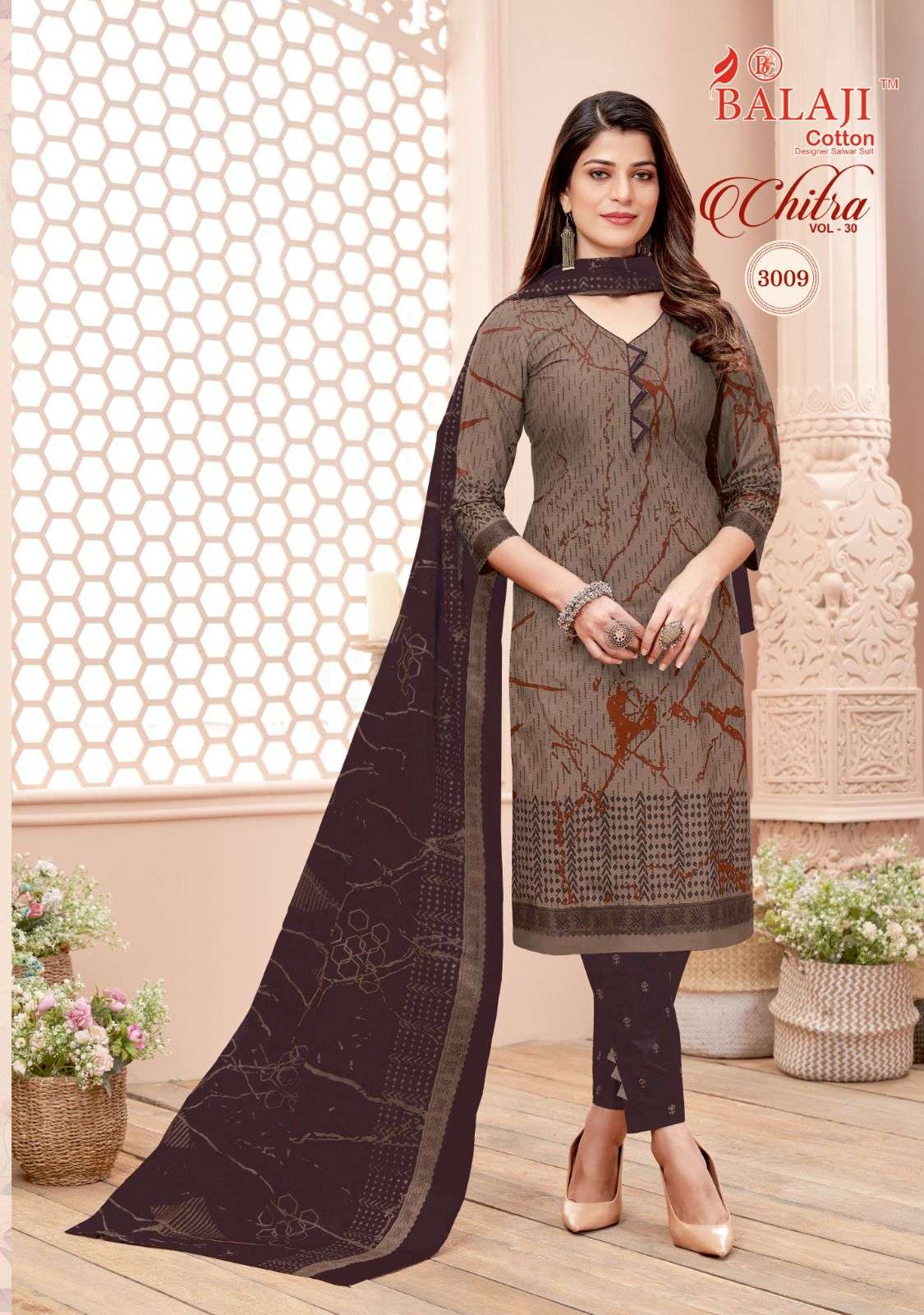 Chitra Vol-30 By Balaji Cotton 3001 To 3012 Series Beautiful Festive Suits Colorful Stylish Fancy Casual Wear & Ethnic Wear Pure Cotton Print Dresses At Wholesale Price