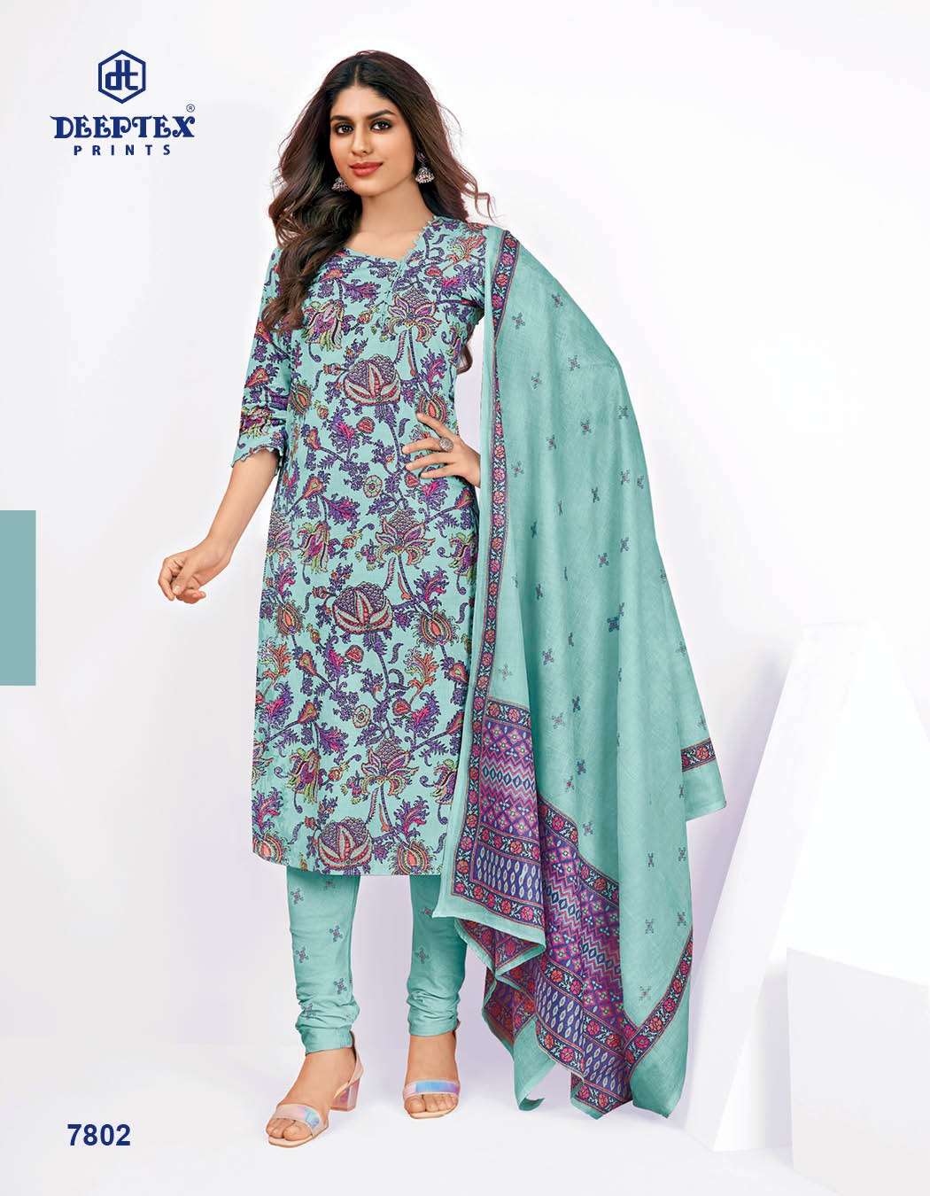 Miss India Vol-78 By Deeptex 7801 To 7826 Series Beautiful Stylish Pakistani Suits Fancy Colorful Casual Wear & Ethnic Wear & Ready To Wear Pure Cotton Print Dresses At Wholesale Price