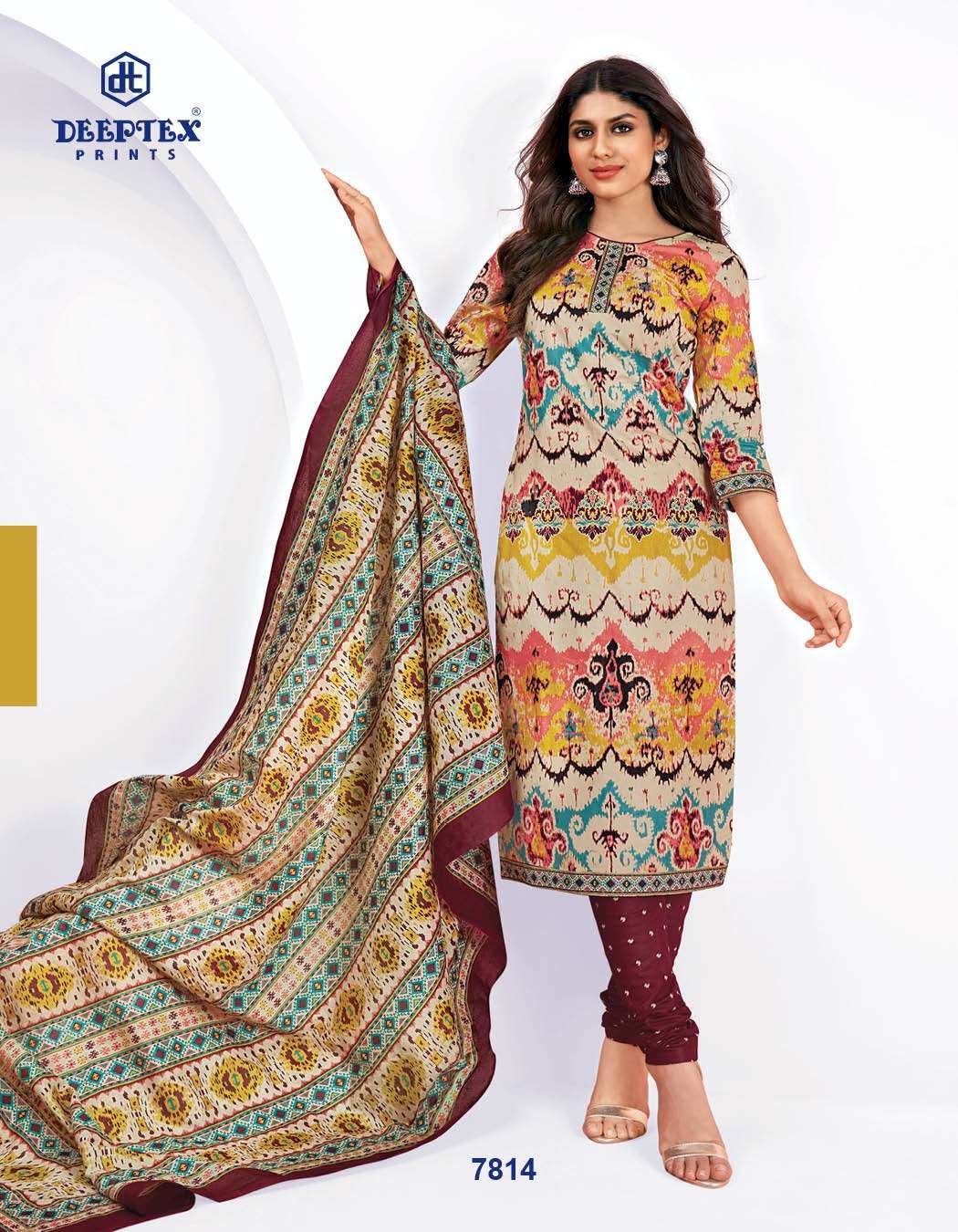 Miss India Vol-78 By Deeptex 7801 To 7826 Series Beautiful Stylish Pakistani Suits Fancy Colorful Casual Wear & Ethnic Wear & Ready To Wear Pure Cotton Print Dresses At Wholesale Price