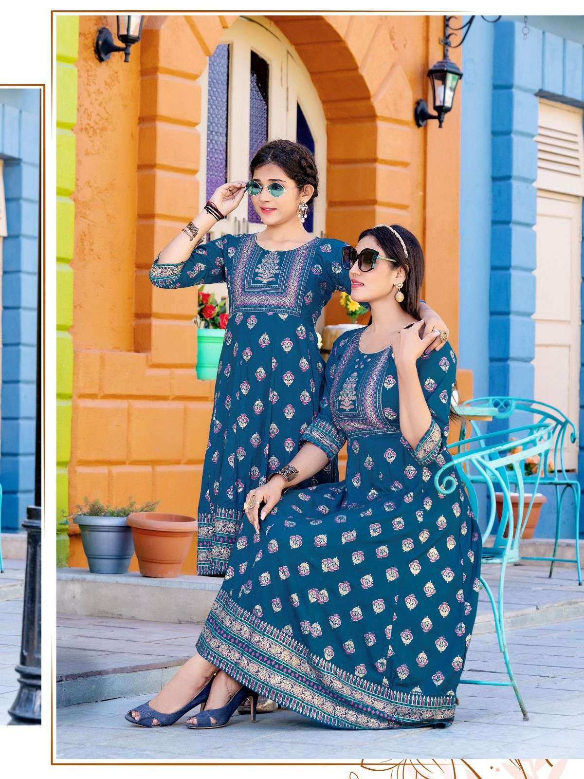 Me And Mom Vol-2 By Kaamiri 01 To 10 Series Beautiful Stylish Fancy Colorful Casual Wear & Ethnic Wear Rayon Slub Gowns At Wholesale Price