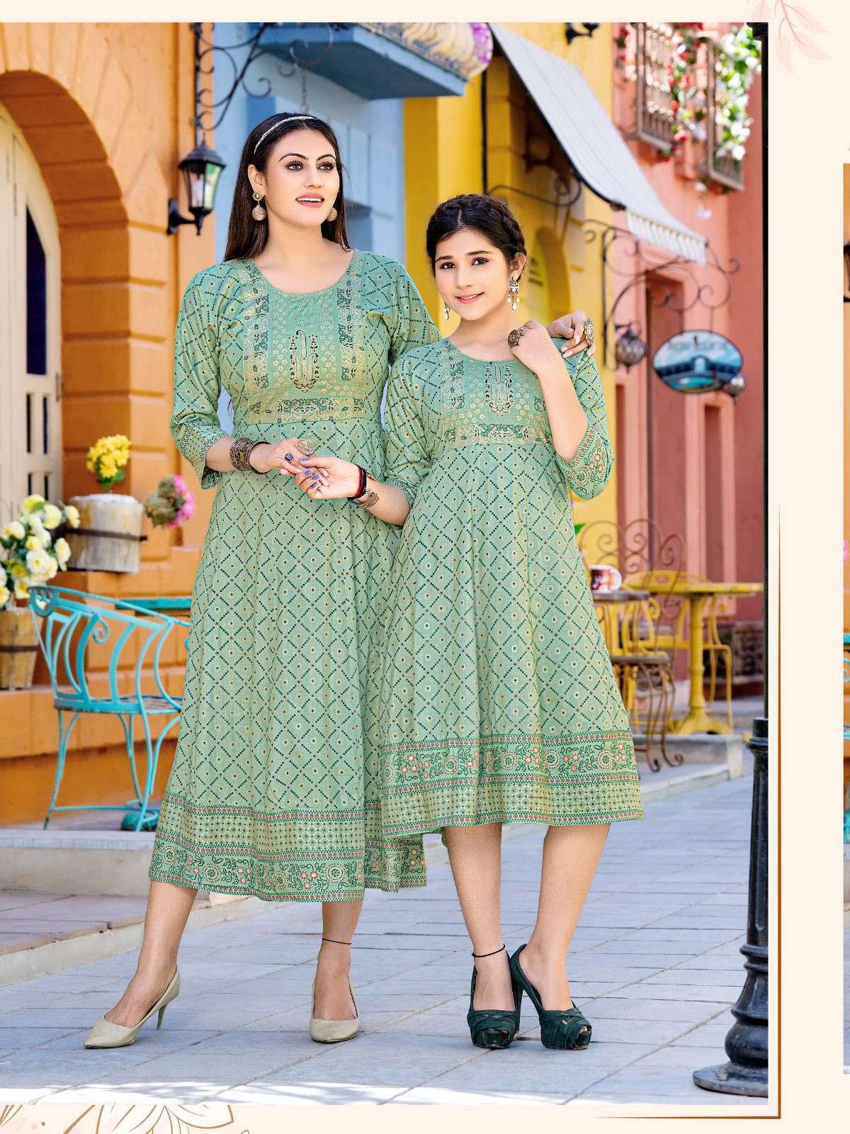 Me And Mom Vol-2 By Kaamiri 01 To 10 Series Beautiful Stylish Fancy Colorful Casual Wear & Ethnic Wear Rayon Slub Gowns At Wholesale Price
