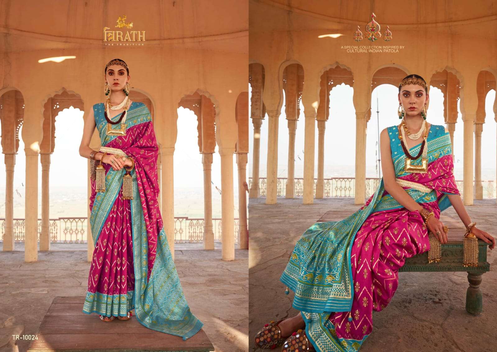 Pure Patola Vol-2 By Trirath 10019 To 10030 Series Indian Traditional Wear Collection Beautiful Stylish Fancy Colorful Party Wear & Occasional Wear Silk Sarees At Wholesale Price