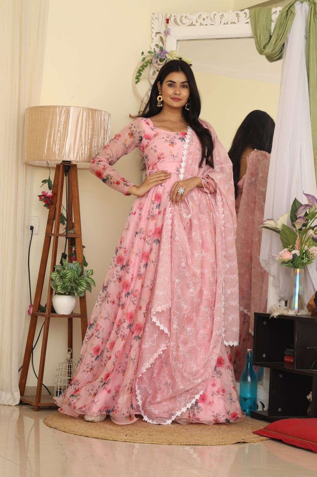 8047 By Fashid Wholesale Beautiful Anarkali Suits Colorful Stylish Fancy Casual Wear & Ethnic Wear Organza Silk Dresses At Wholesale Price