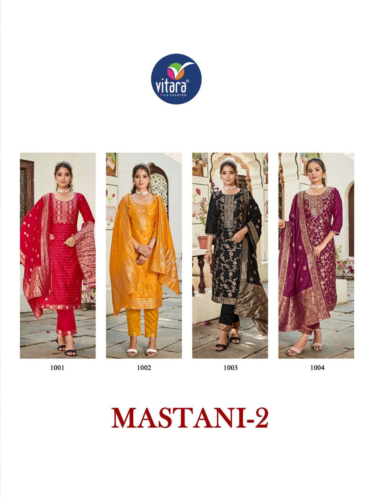 Mastani Vol-2 By Vitara 1001 To 1004 Series Beautiful Festive Suits Colorful Stylish Fancy Casual Wear & Ethnic Wear Pure Dola Viscose Dresses At Wholesale Price