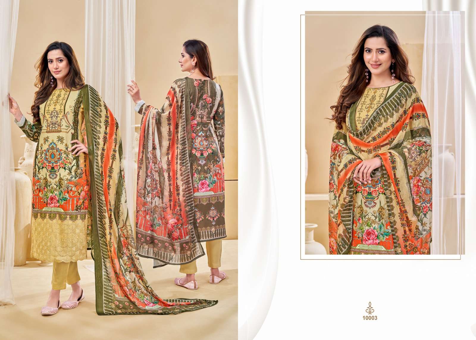 Safa By Zsm 10001 To 10006 Series Designer Festive Suits Beautiful Fancy Stylish Colorful Party Wear & Occasional Wear Muslin Printed Embroidery Dresses At Wholesale Price