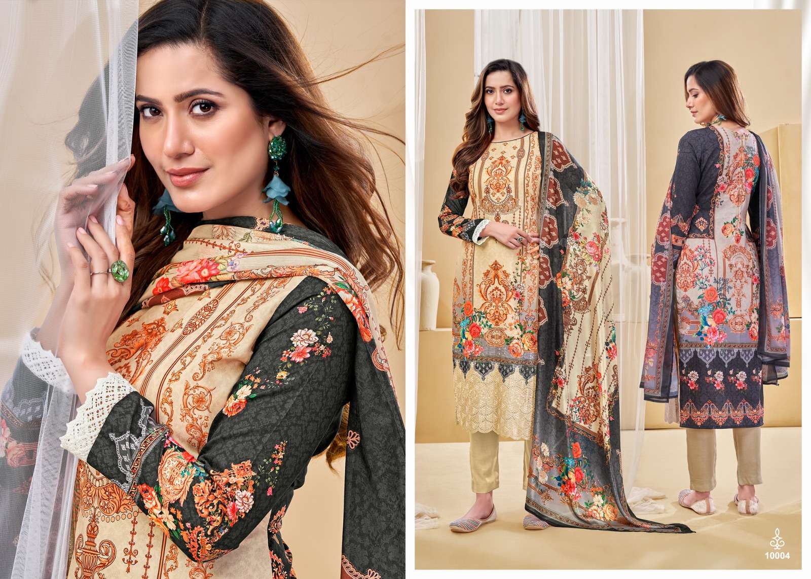 Safa By Zsm 10001 To 10006 Series Designer Festive Suits Beautiful Fancy Stylish Colorful Party Wear & Occasional Wear Muslin Printed Embroidery Dresses At Wholesale Price