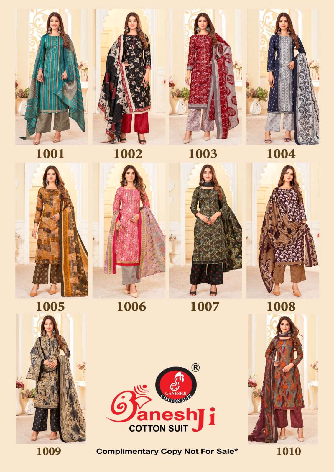 Nargis Vol-1 By Ganeshji 1001 To 1010 Series Beautiful Stylish Festive Suits Fancy Colorful Casual Wear & Ethnic Wear & Ready To Wear Indo Cotton Print Dresses At Wholesale Price