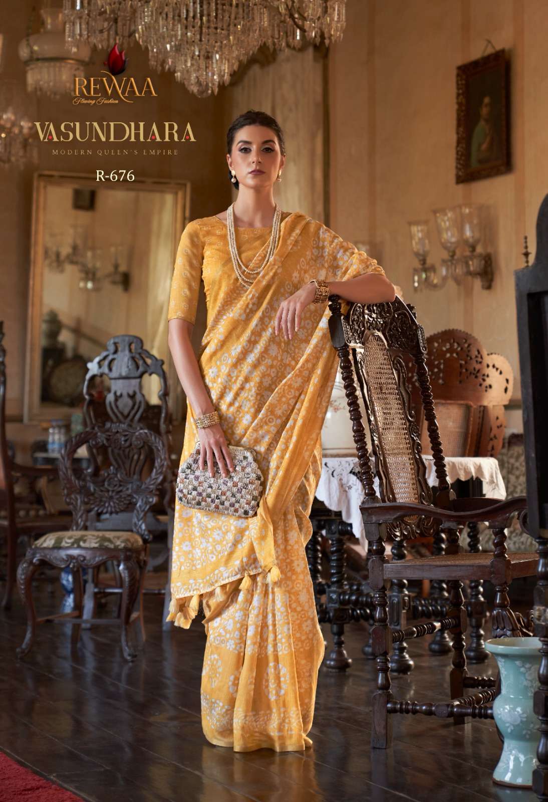 Vasundhara By Rewaa 671 To 679 Series Indian Traditional Wear Collection Beautiful Stylish Fancy Colorful Party Wear & Occasional Wear Cotton Sarees At Wholesale Price