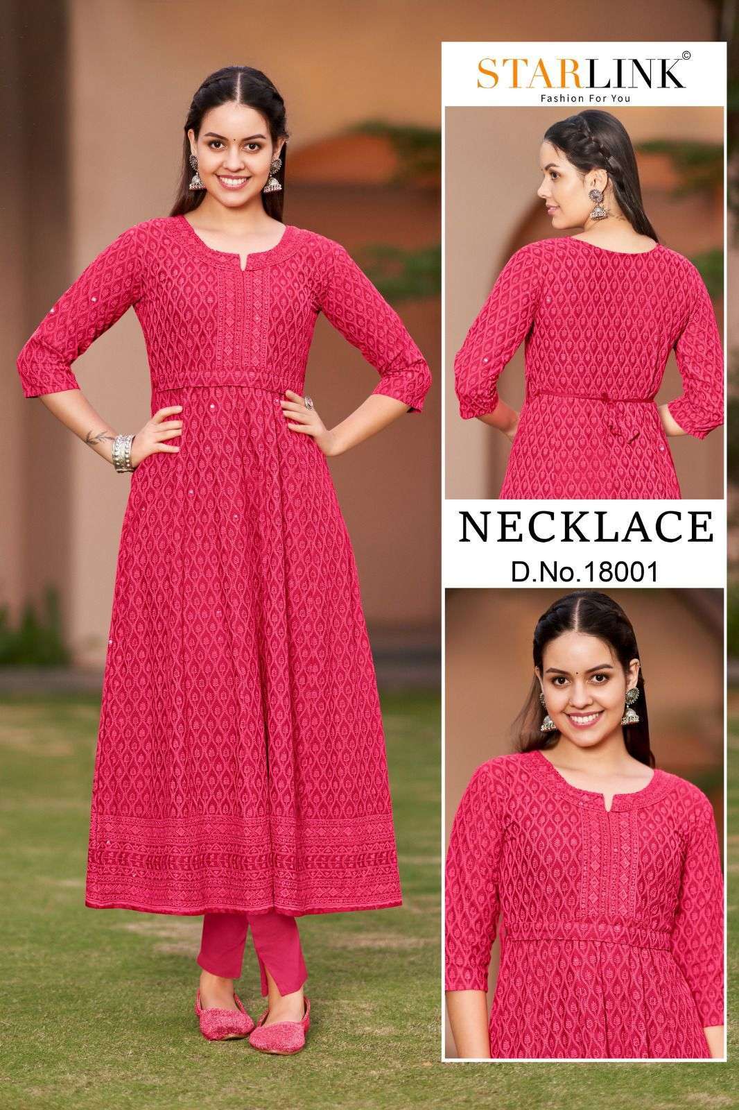 Necklace By Starlink 18001 To 18013 Series Beautiful Stylish Fancy Colorful Casual Wear & Ethnic Wear Rayon With Work Kurtis At Wholesale Price