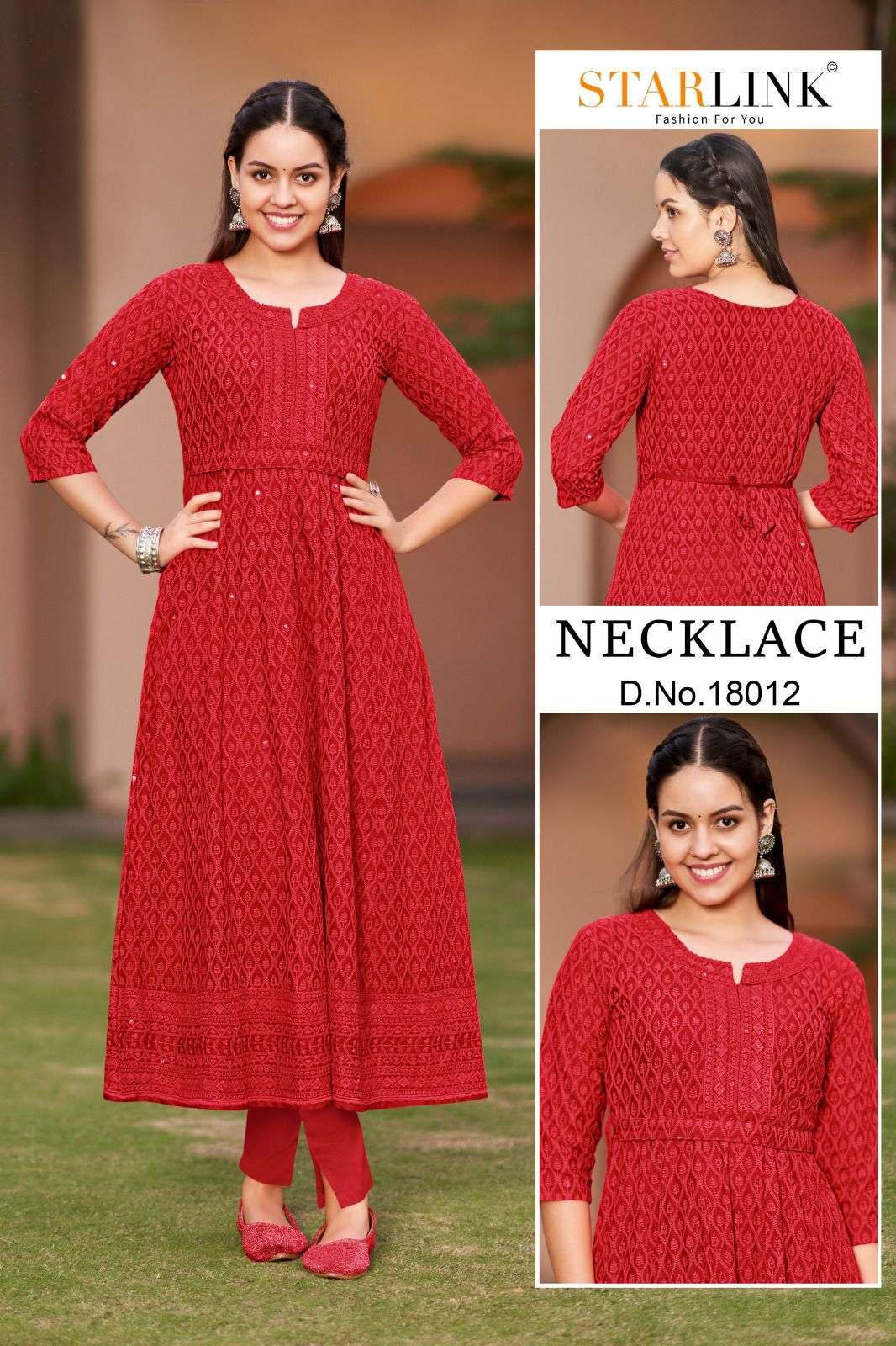 Necklace By Starlink 18001 To 18013 Series Beautiful Stylish Fancy Colorful Casual Wear & Ethnic Wear Rayon With Work Kurtis At Wholesale Price