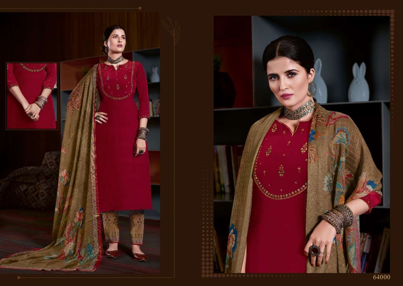 Shama By Riana 64000 To 64006 Series Beautiful Stylish Suits Fancy Colorful Casual Wear & Ethnic Wear & Ready To Wear Pure Crepe Dresses At Wholesale Price