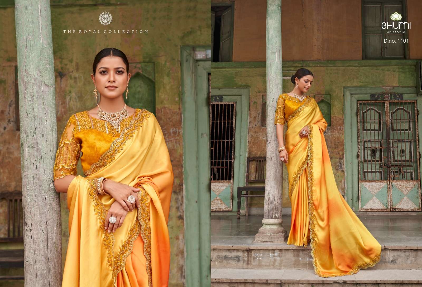 Zuri By Bhumi 1101 To 1108 Series Indian Traditional Wear Collection Beautiful Stylish Fancy Colorful Party Wear & Occasional Wear Satin Digital Print Sarees At Wholesale Price