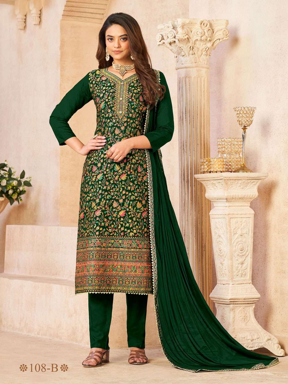 Pashvi By Fashid Wholesale 108-A To 108-F Series Beautiful Suits Colorful Stylish Fancy Casual Wear & Ethnic Wear Dola Dresses At Wholesale Price