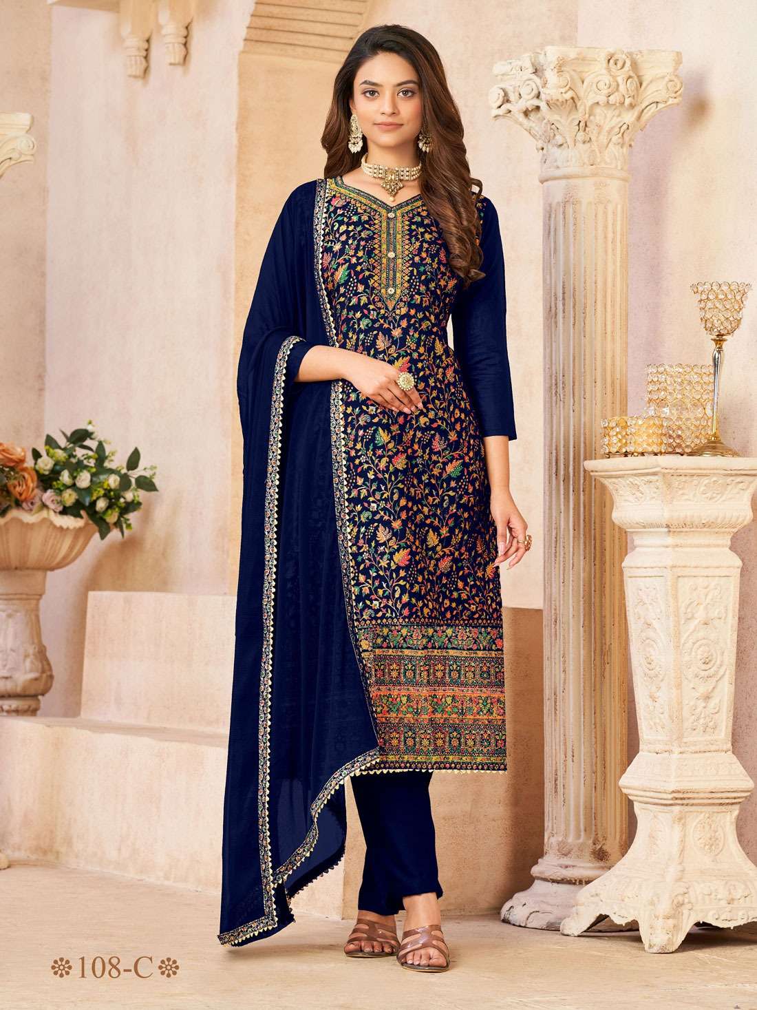 Pashvi By Fashid Wholesale 108-A To 108-F Series Beautiful Suits Colorful Stylish Fancy Casual Wear & Ethnic Wear Dola Dresses At Wholesale Price