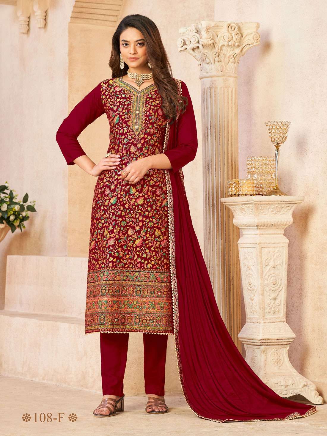 Pashvi By Fashid Wholesale 108-A To 108-F Series Beautiful Suits Colorful Stylish Fancy Casual Wear & Ethnic Wear Dola Dresses At Wholesale Price
