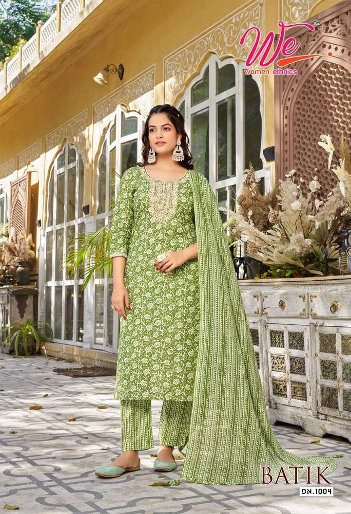Batik By Women Ethnics 1001 To 1006 Series Festive Suits Beautiful Fancy Colorful Stylish Party Wear & Occasional Wear Pure Cotton Print Dresses At Wholesale Price