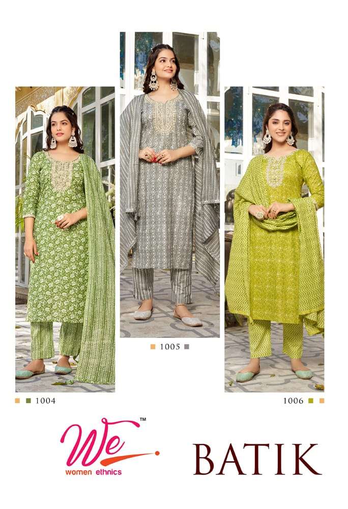 Batik By Women Ethnics 1001 To 1006 Series Festive Suits Beautiful Fancy Colorful Stylish Party Wear & Occasional Wear Pure Cotton Print Dresses At Wholesale Price