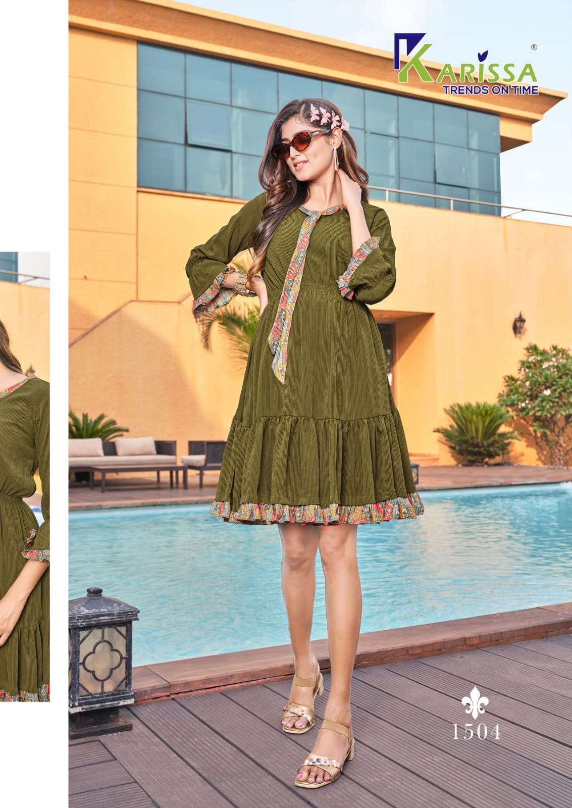 Glamour By Karissa 1501 To 1506 Series Designer Stylish Fancy Colorful Beautiful Party Wear & Ethnic Wear Collection Pure Chiffon Kurtis At Wholesale Price