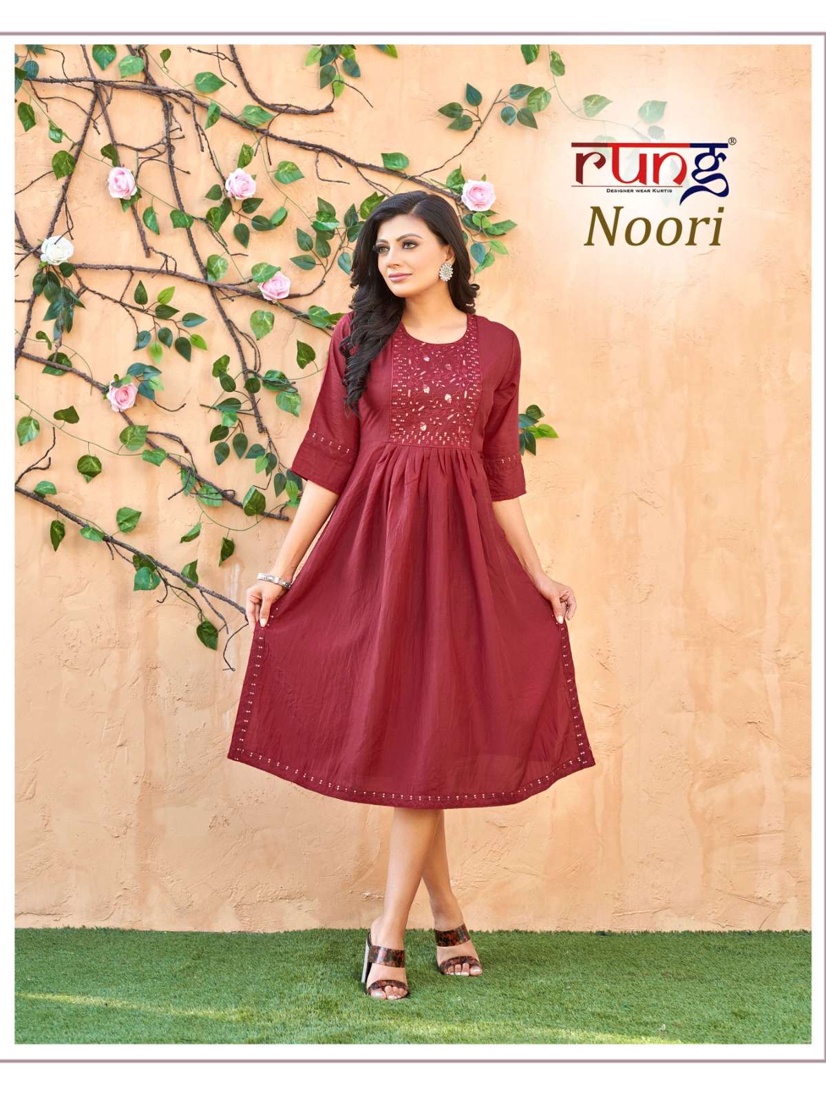 Noori By Rung 1001 To 1008 Series Designer Stylish Fancy Colorful Beautiful Party Wear & Ethnic Wear Collection Silk Embroidered Kurtis At Wholesale Price