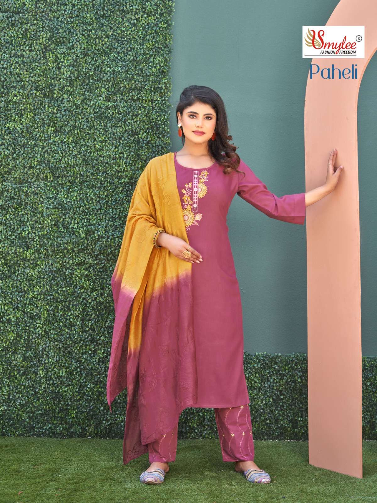 Paheli By Smylee 1001 To 1008 Series Festive Suits Beautiful Fancy Colorful Stylish Party Wear & Occasional Wear Silk Embroidered Dresses At Wholesale Price